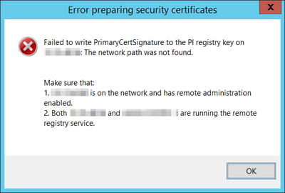 Secondary pi server certificates for mac